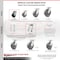 Service Caster 4 Inch Kingpinless Polyolefin Wheel Swivel Top Plate Caster SCC-KP30S420-POR - alternate 4